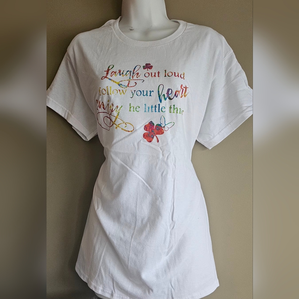 Colorful Graphic White Tee